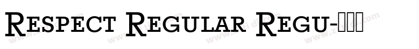 Respect Regular Regu字体转换